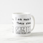Mug Taille du nom de table périodique Corbin (Devant droit)