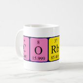 Mug Taille du nom de table périodique Corbin (Devant gauche)