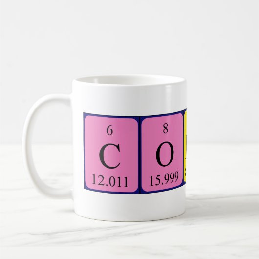 Mug Taille du nom de table périodique Corbin (Gauche)