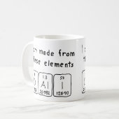 Mug Taille du nom de table périodique Dali (Devant gauche)