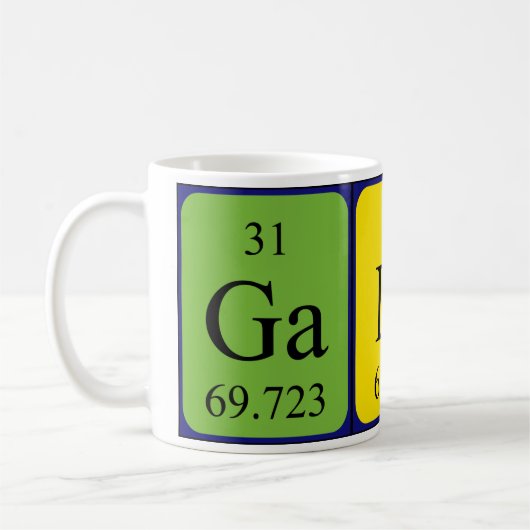 Mug Taille du nom de table périodique de Galina (Gauche)