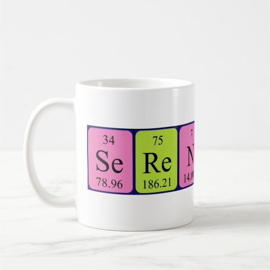 Mug Taille du nom de table périodique de la série (Gauche)