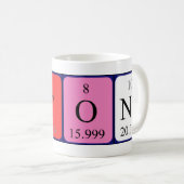 Mug Taille du nom de table périodique de pierre (Devant droit)