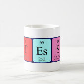 Mug Taille du nom de table périodique de test (Centre)