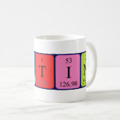 Mug Taille du nom de table périodique Destini (Devant droit)