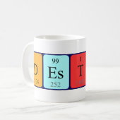 Mug Taille du nom de table périodique Destini (Devant gauche)