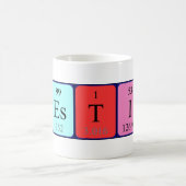 Mug Taille du nom de table périodique Destini (Centre)