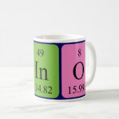 Mug Taille du nom de table périodique Dino (Devant droit)