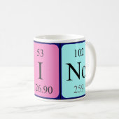 Mug Taille du nom de table périodique Dino (Devant droit)