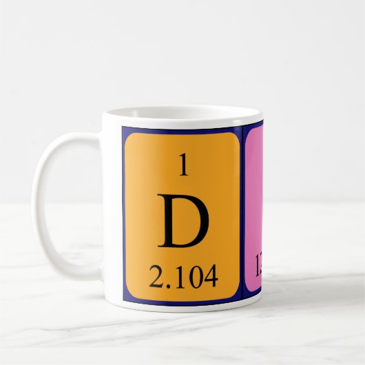 Mug Taille du nom de table périodique Dita (Gauche)