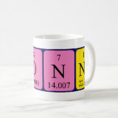 Mug Taille du nom de table périodique Donna (Devant droit)