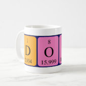 Mug Taille du nom de table périodique Donna (Devant gauche)