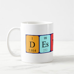 Mug Taille du nom de table périodique du destinataire