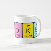 Mug Taille du nom de table périodique du livre (Devant droit)