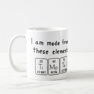 Mug Taille du nom de table périodique du Timote