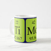 Mug Taille du nom de table périodique du Timote (Devant gauche)