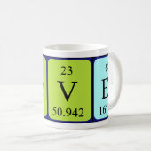 Mug Taille du nom de table périodique du trépied (Devant droit)