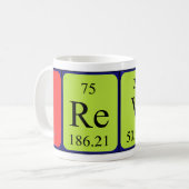 Mug Taille du nom de table périodique du trépied (Devant gauche)