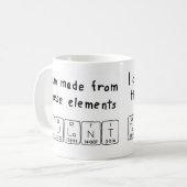 Mug Taille du nom de table périodique en chambre forte (Devant gauche)