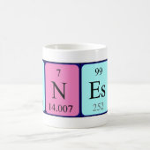 Mug Taille du nom de table périodique Ernest (Centre)
