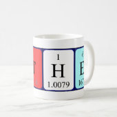 Mug Taille du nom de table périodique Esther (Devant droit)