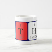 Mug Taille du nom de table périodique Esther (Centre)