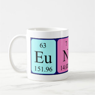 Mug Taille du nom de table périodique Eunice