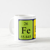Mug Taille du nom de table périodique Febe (Devant gauche)