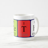 Mug Taille du nom de table périodique Gareth (Devant droit)