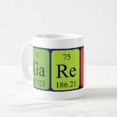 Mug Taille du nom de table périodique Gareth (Devant gauche)