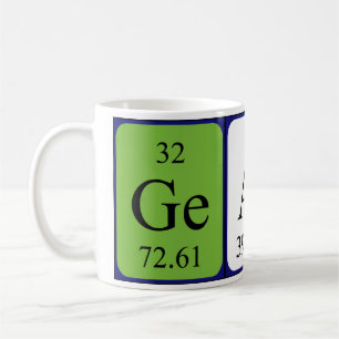 Mug Taille du nom de table périodique Geary