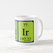 Mug Taille du nom de table périodique Geir (Devant droit)