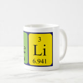 Mug Taille du nom de table périodique Geli (Devant droit)