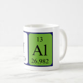 Mug Taille du nom de table périodique Hal (Devant droit)