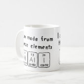 Mug Taille du nom de table périodique hali (Devant gauche)