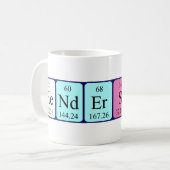 Mug Taille du nom de table périodique Henderson (Devant gauche)