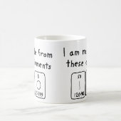 Mug Taille du nom de table périodique Io (Centre)