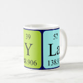 Mug Taille du nom de table périodique Iyla (Devant droit)