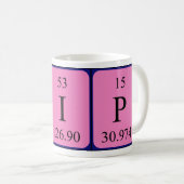 Mug Taille du nom de table périodique Kip (Devant droit)