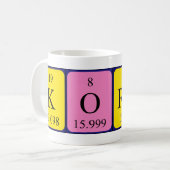 Mug Taille du nom de table périodique Koray (Devant gauche)