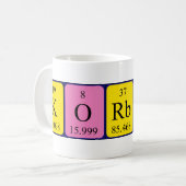 Mug Taille du nom de table périodique Korbin (Devant gauche)