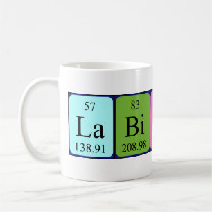 Mug Taille du nom de table périodique Labinot