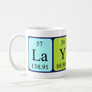 Mug Taille du nom de table périodique Laylah