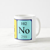 Mug Taille du nom de table périodique Lino (Devant droit)