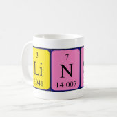 Mug Taille du nom de table périodique Linsey (Devant gauche)