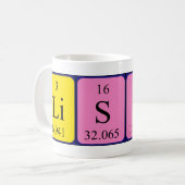 Mug Taille du nom de table périodique Lison (Devant gauche)