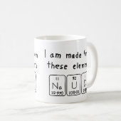 Mug Taille du nom de table périodique Naud (Devant droit)