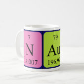 Mug Taille du nom de table périodique Naud (Devant gauche)