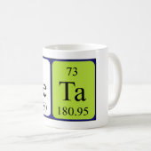 Mug Taille du nom de table périodique Neta (Devant droit)