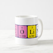 Mug Taille du nom de table périodique Nicoline (Devant droit)